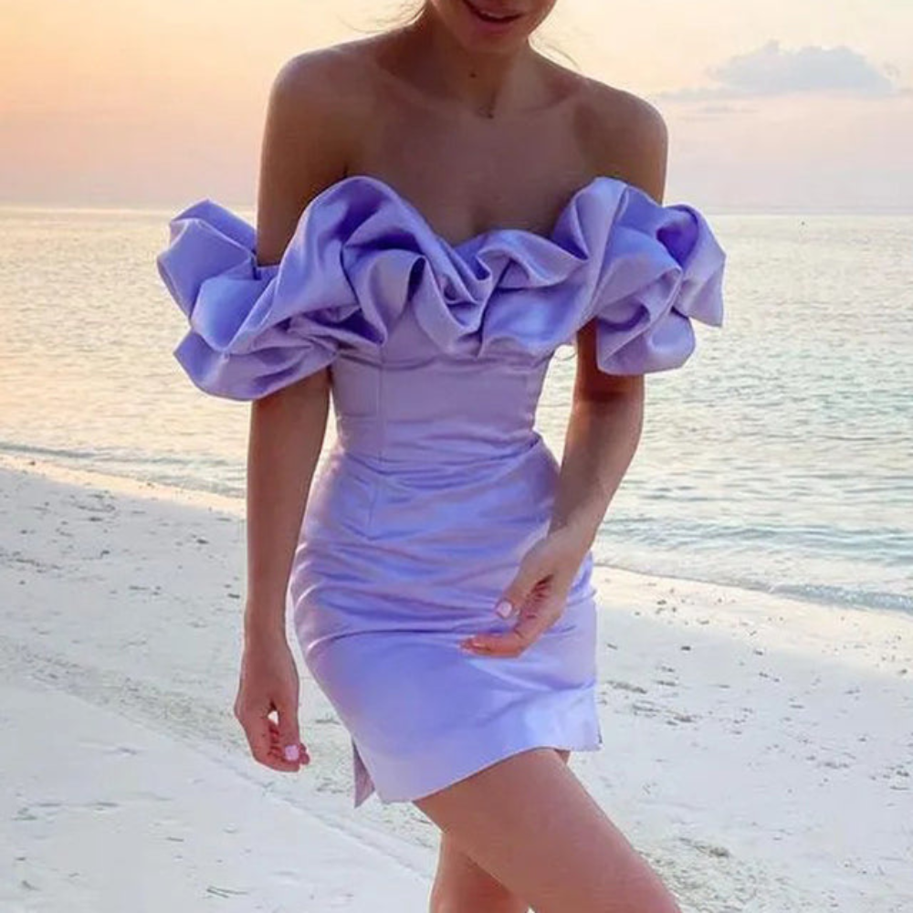 The Hills Nashville Charlotte Wedding Guest Ruffle Mini Dress