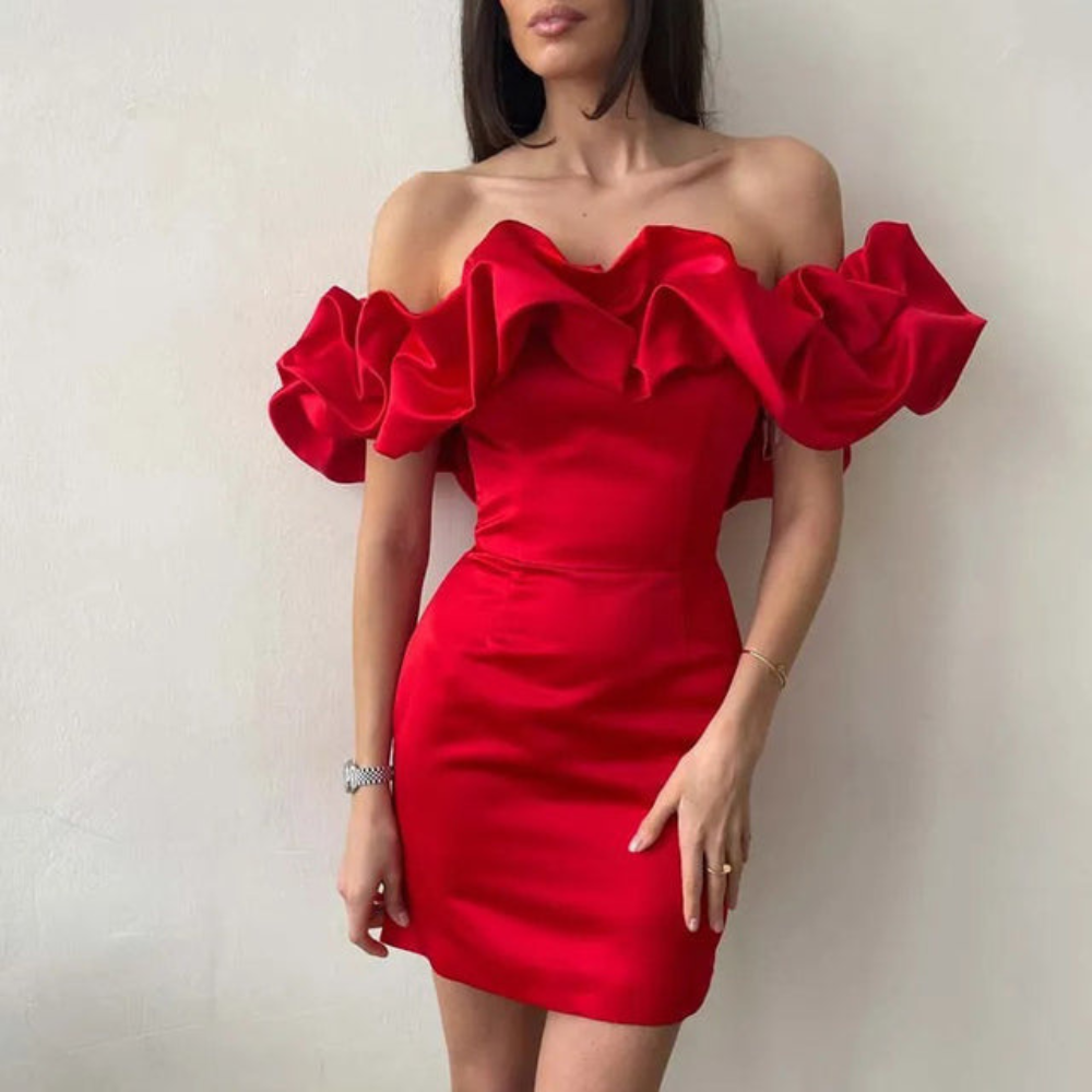 The Hills Nashville Charlotte Wedding Guest Ruffle Mini Dress