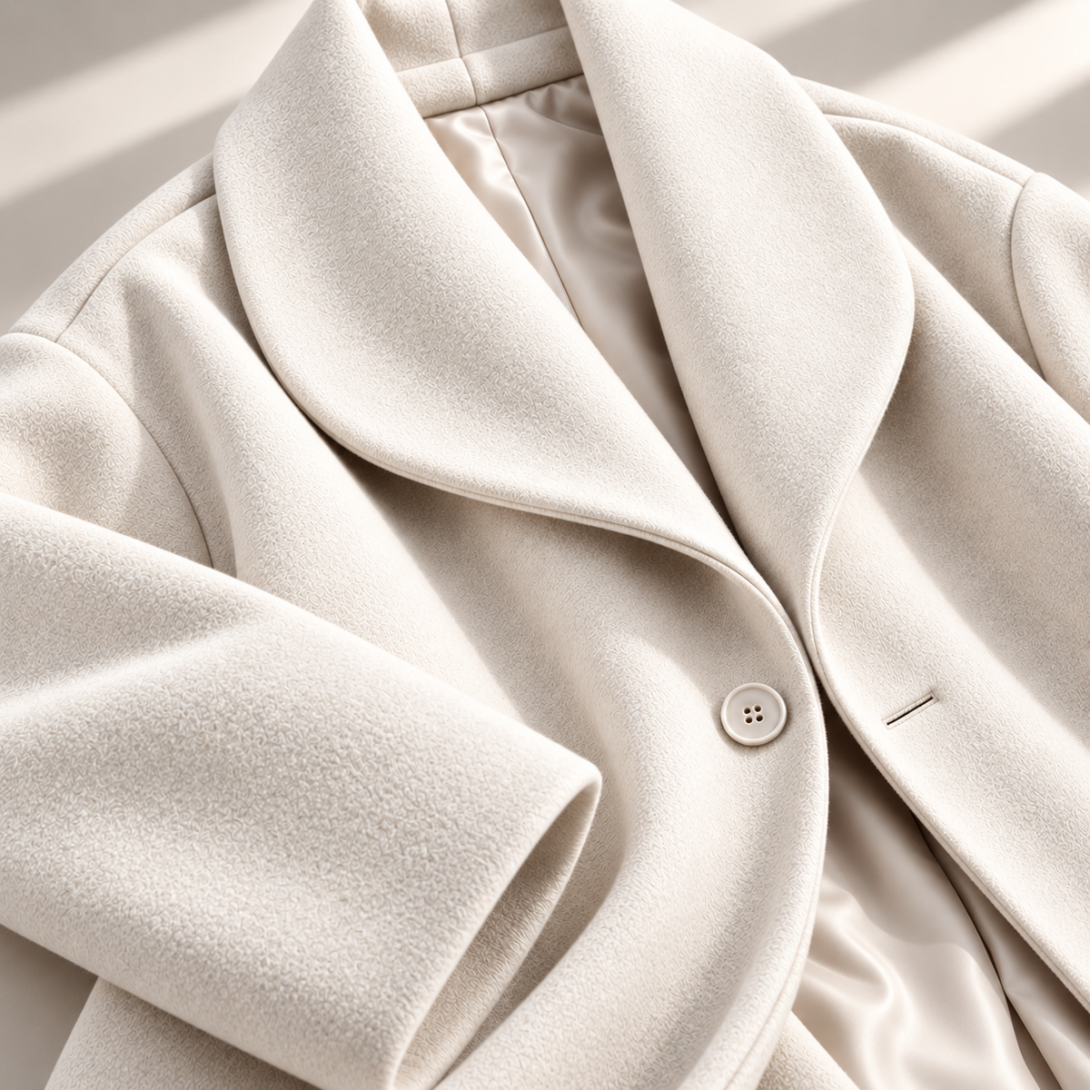 Unisex Helena Swing Coat Shawl Collar