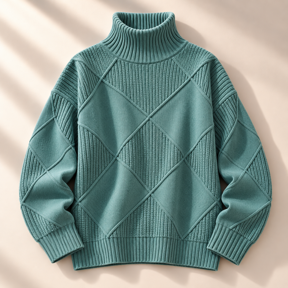 Unisex Harper Lattice Knit Turtleneck Sweater