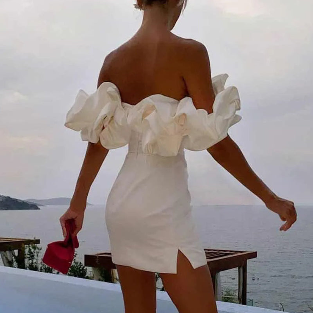 The Hills Nashville Charlotte Wedding Guest Ruffle Mini Dress