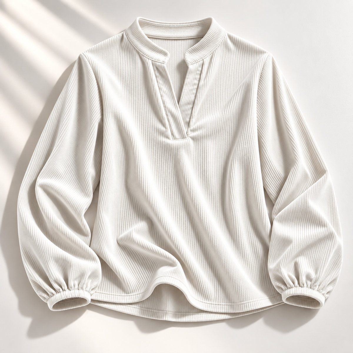 Unisex Margot Notch Neckline Blouse Corduroy