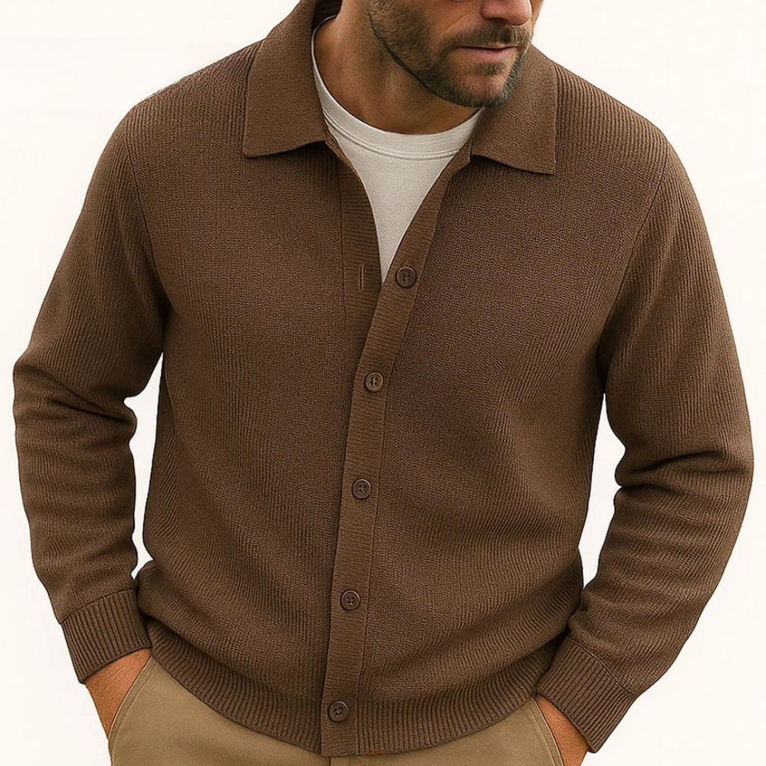Haven Beck Men's Declan Polo Button Cardigan