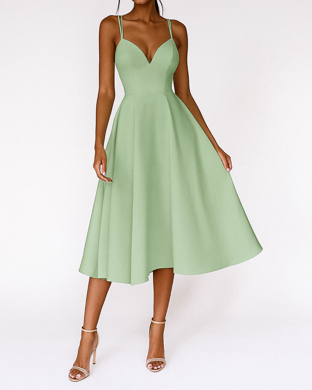 The Hills Nashville Daisy Women's Strappy Midi Wedding Guest Dress