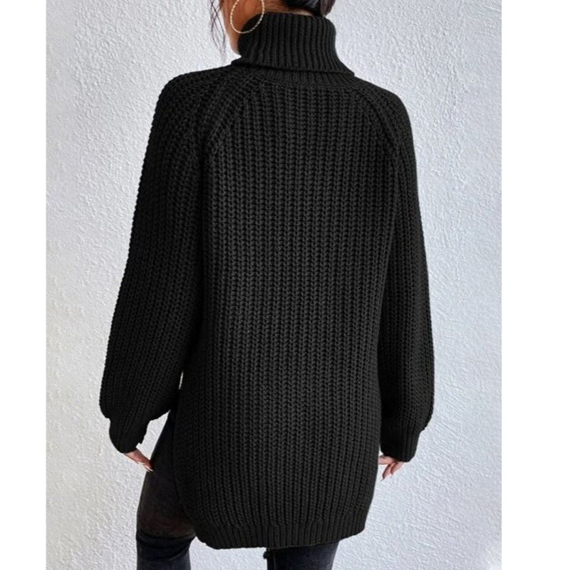 Women's Ribbed Stretch Turtleneck Sweater
