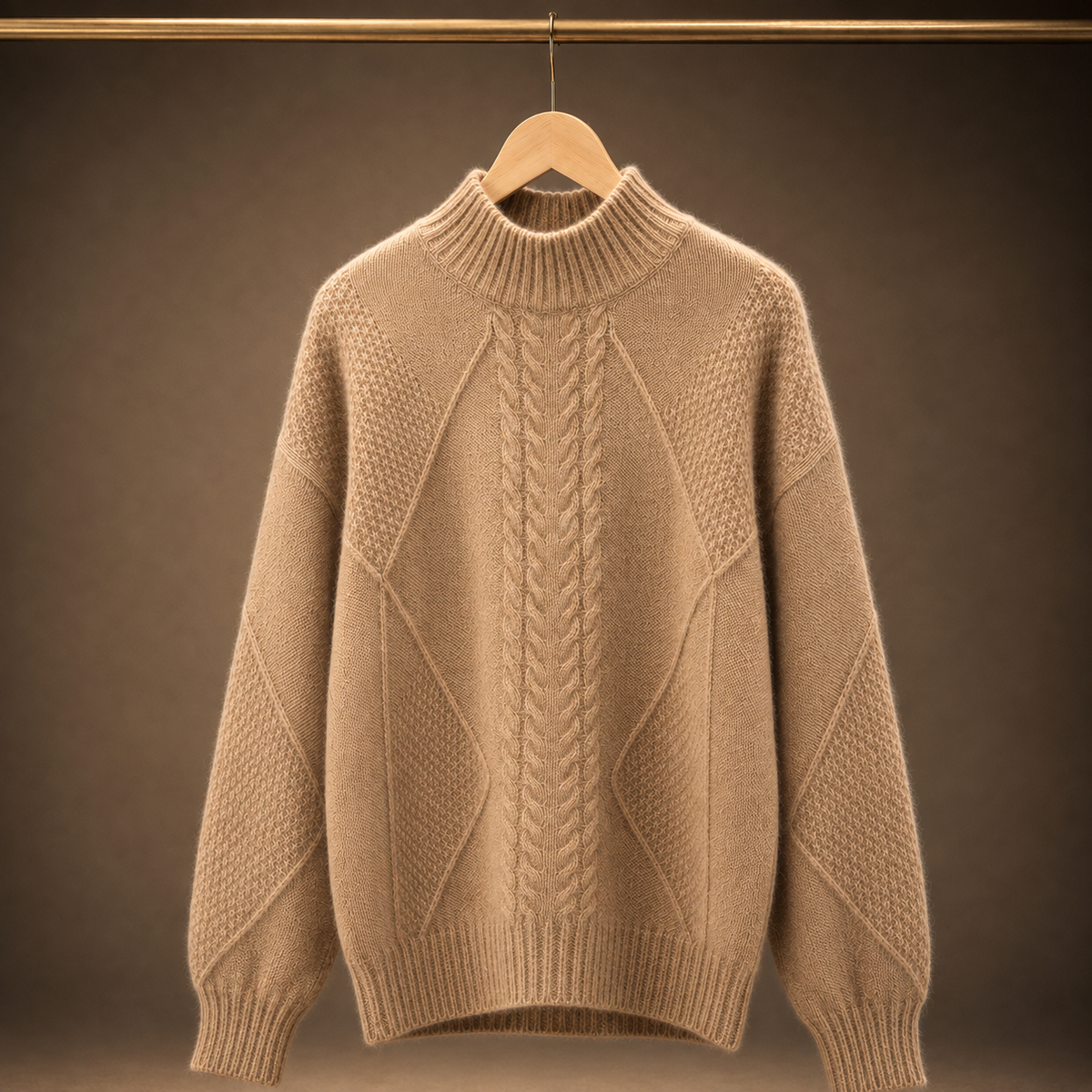Unisex Anabelle Mock Neck Sweater Knit