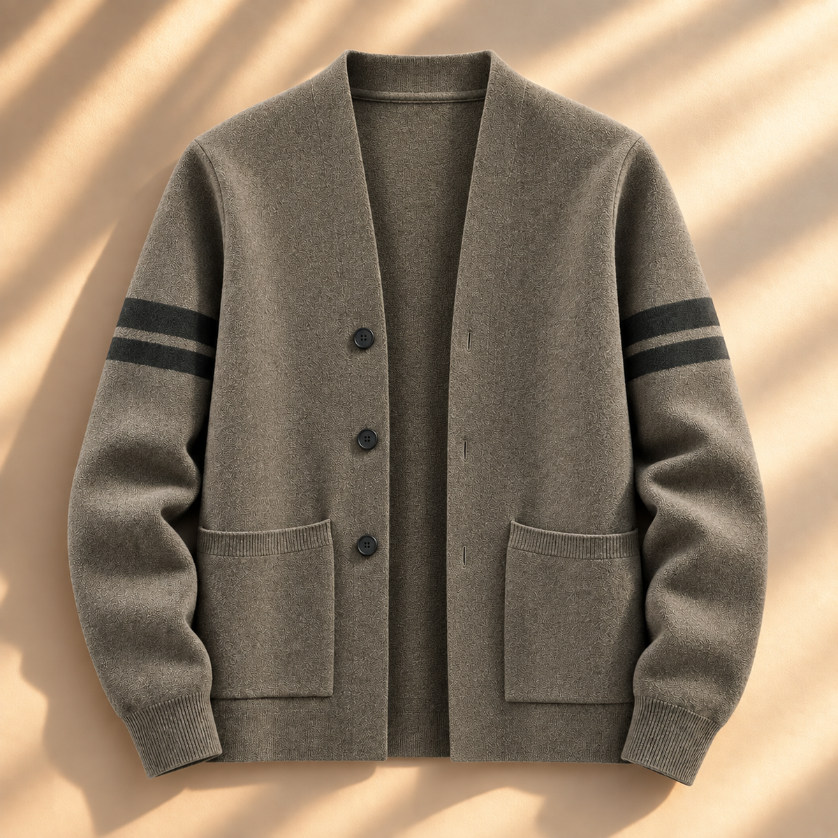 Unisex Hudson Varsity Stripe Cardigan Knit