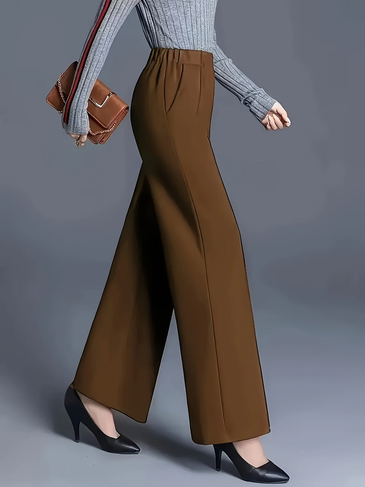 Haven Beck Women's Claudia High-Waisted Wide-Leg Pants