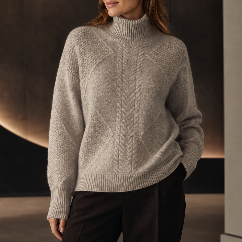 Unisex Anabelle Mock Neck Sweater Knit