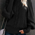 Haven Beck Women's Viviana Chunky Cable Mock Neck Sweater