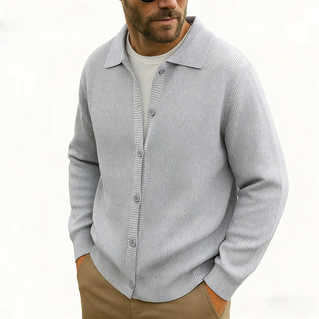 Haven Beck Men's Declan Polo Button Cardigan