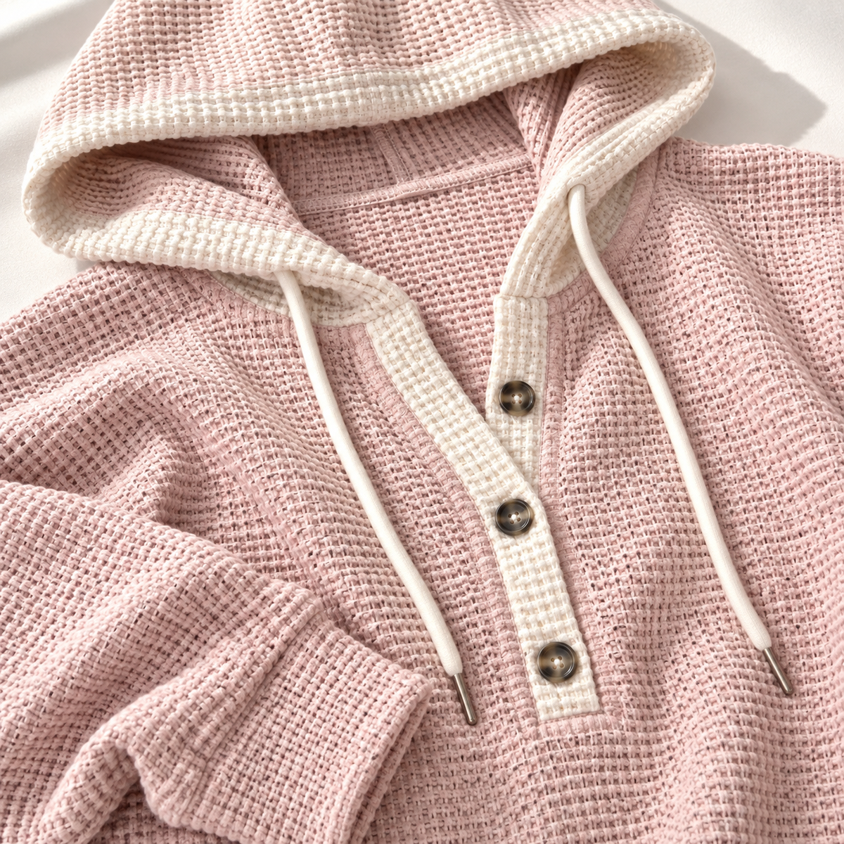 Unisex Jesse Bell Waffle Henley Knit