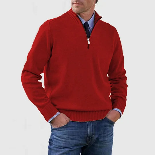 Clarkson New York Phalen Men's Classic Half Zip Sweater