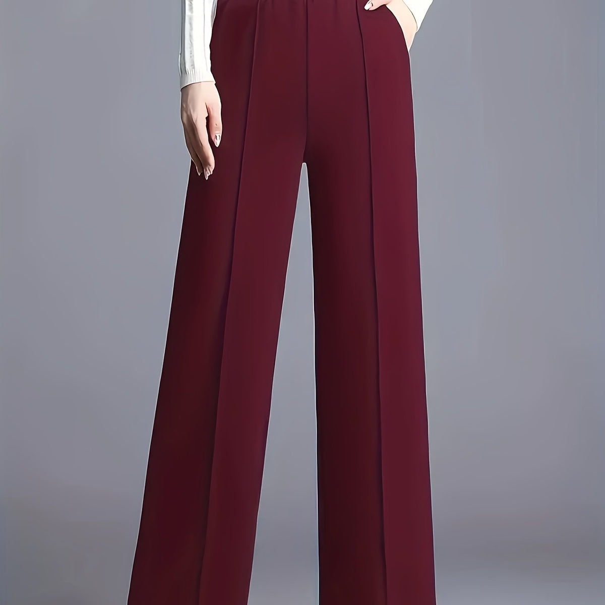 Haven Beck Women's Claudia High-Waisted Wide-Leg Pants