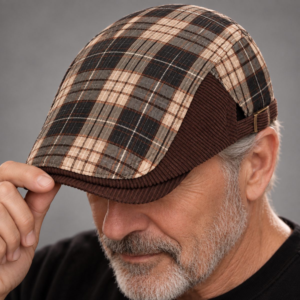 Men's Crawford Plaid Driving Cap