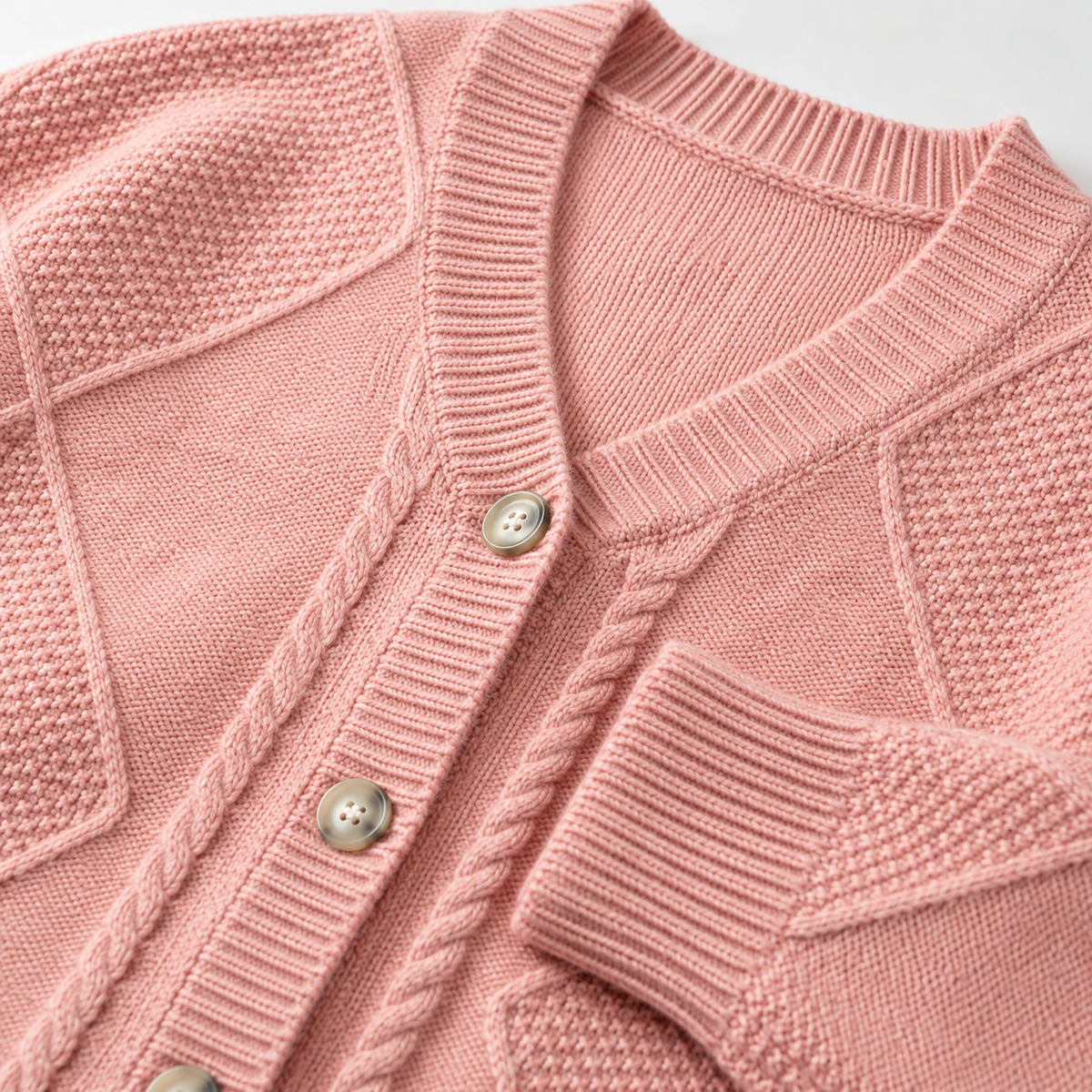 Unisex Frances Cable Button Cardigan Knit