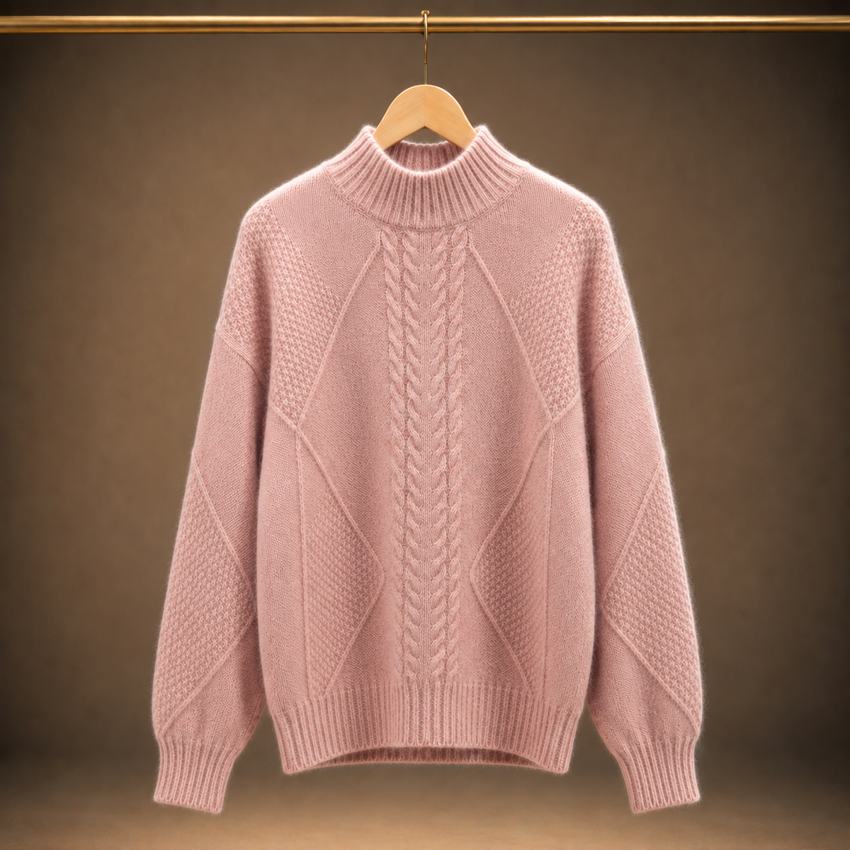 Unisex Anabelle Mock Neck Sweater Knit