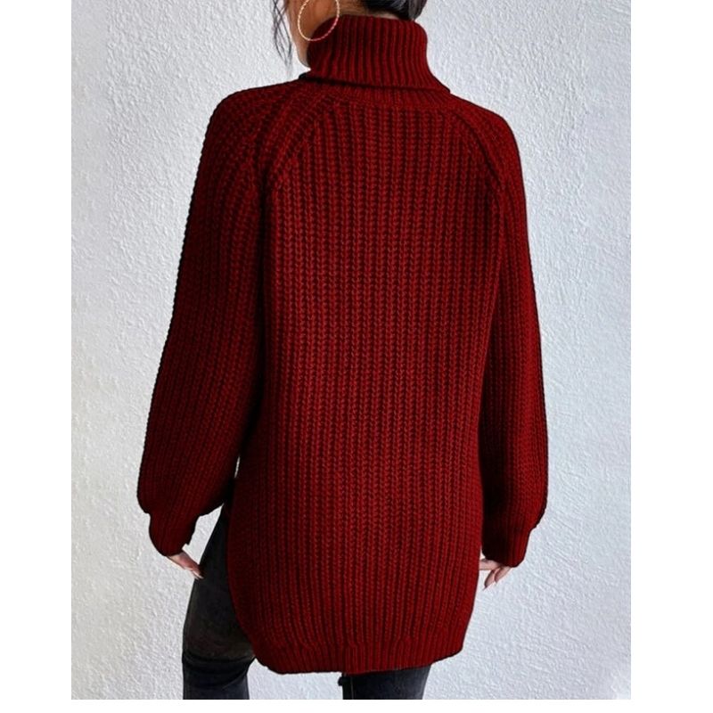 Women's Ribbed Stretch Turtleneck Sweater