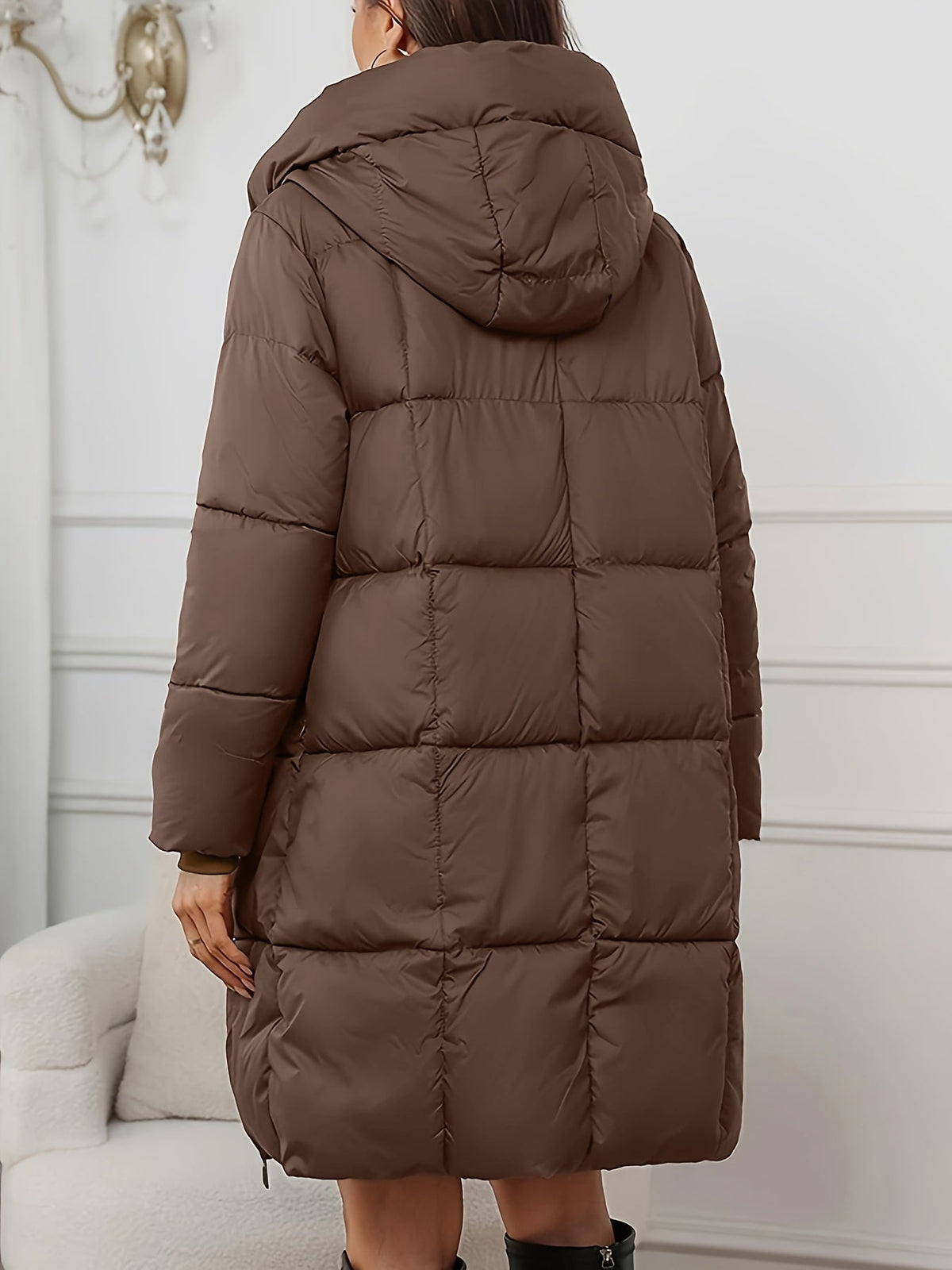 Harper & Wells Women's Camilla Hooded Longline Puffer Coat