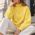 Unisex Harper Lattice Knit Turtleneck Sweater