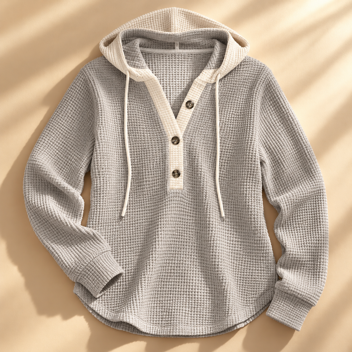 Unisex Jesse Bell Waffle Henley Knit