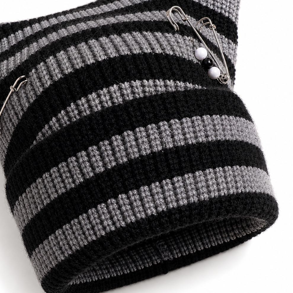 Unisex Suki Cat-Ear Beanie Ribbed Knit