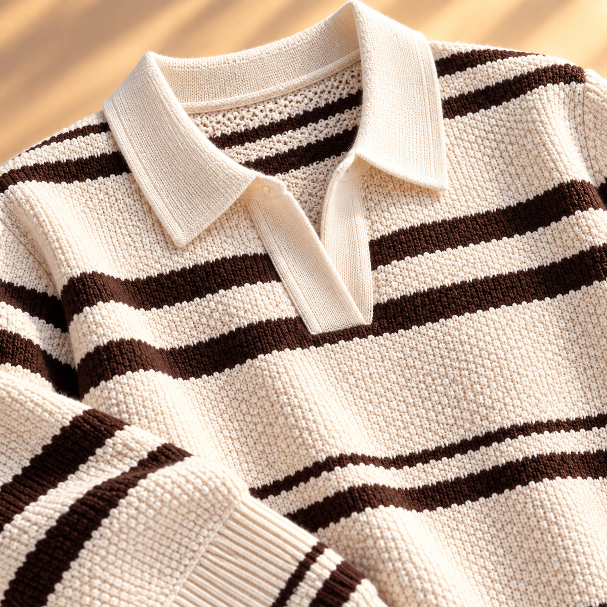 Unisex Jacob Striped Knit Polo