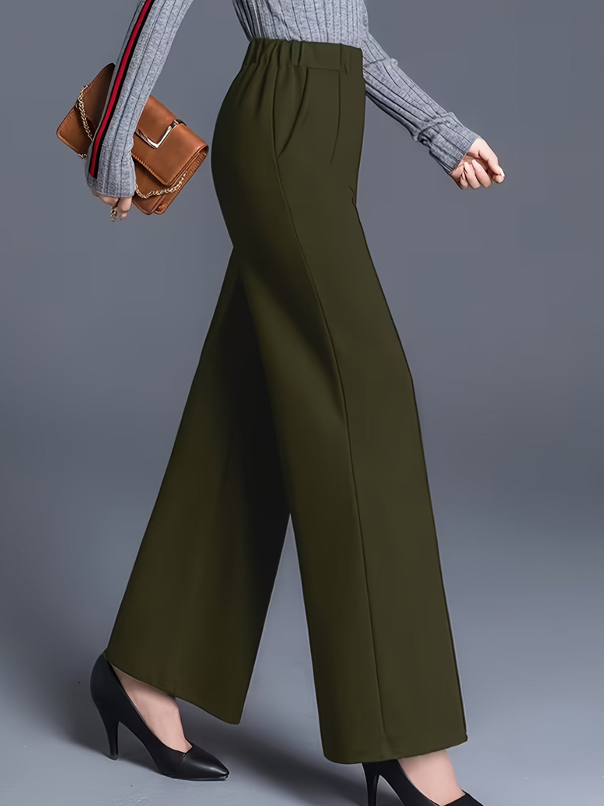 Haven Beck Women's Claudia High-Waisted Wide-Leg Pants