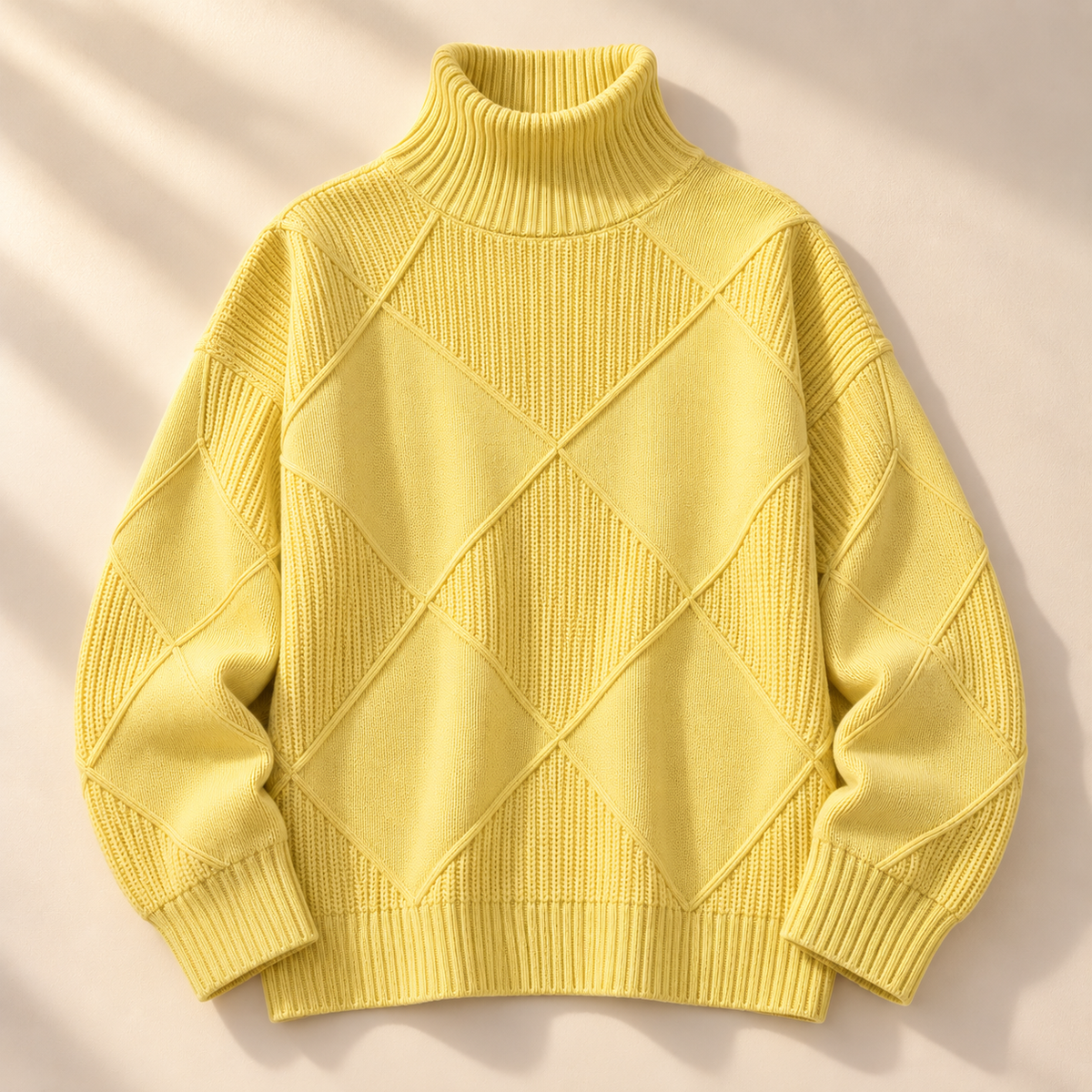 Unisex Harper Lattice Knit Turtleneck Sweater