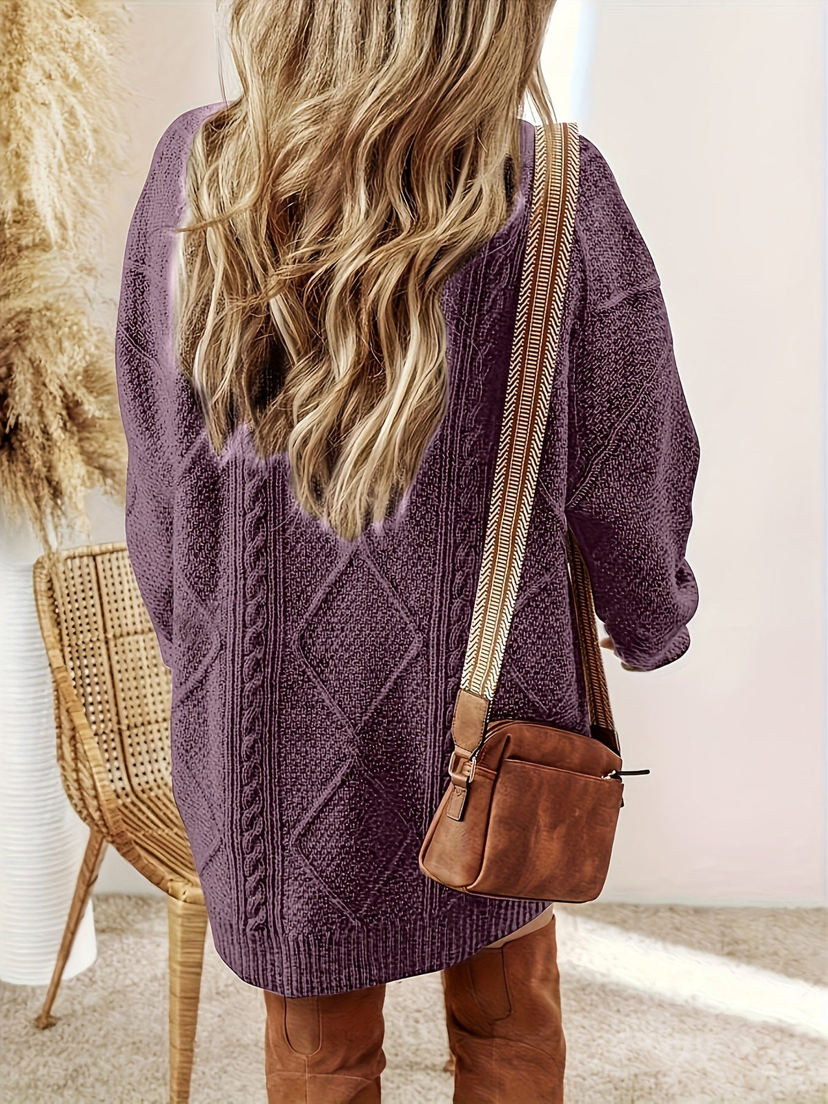 Women's Helene Cable-Textured Sweater Dress