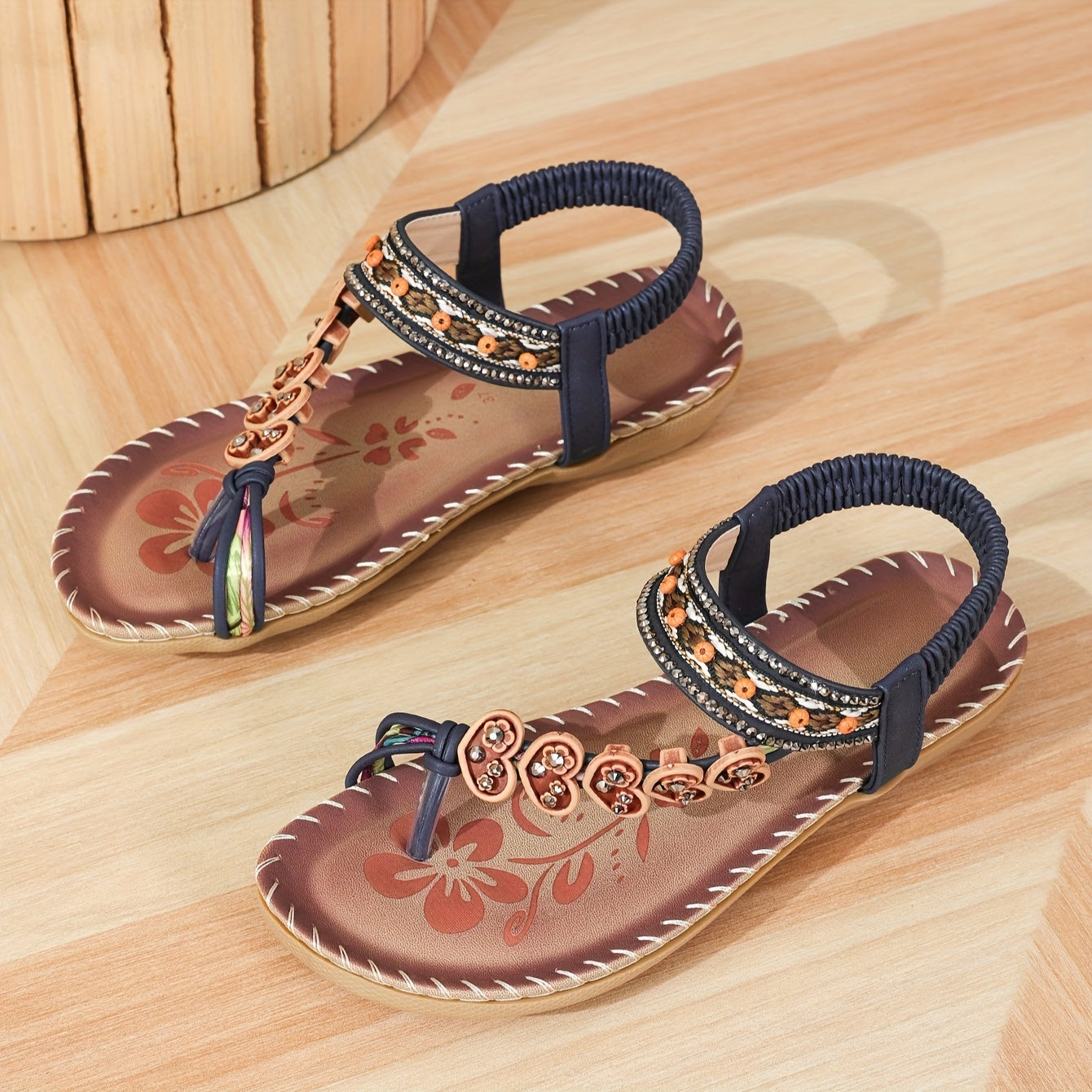 LumiNovi Women's Orthopedic Sandals Contoured Footbed Adjustable Straps