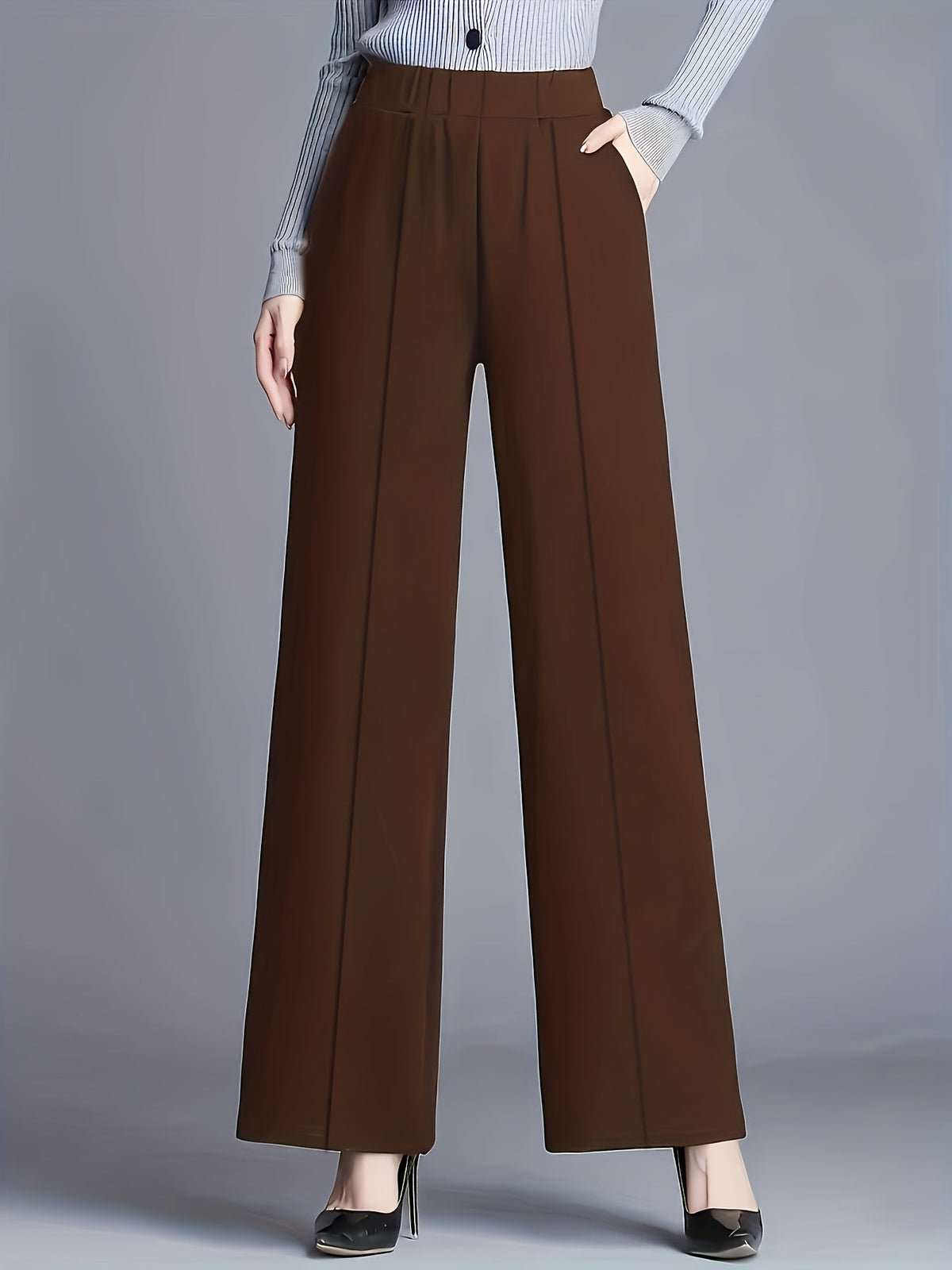 Haven Beck Women's Claudia High-Waisted Wide-Leg Pants