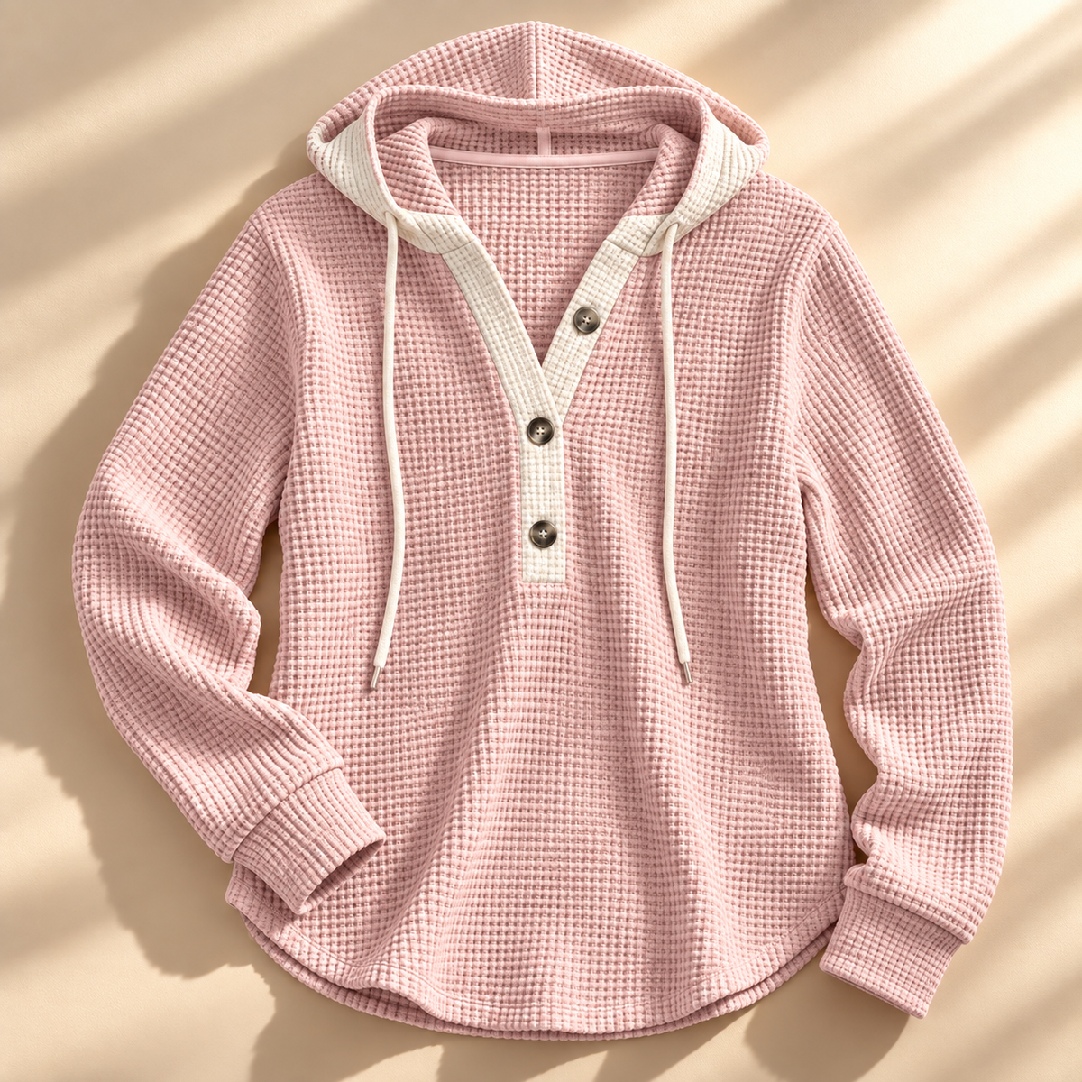 Unisex Jesse Bell Waffle Henley Knit
