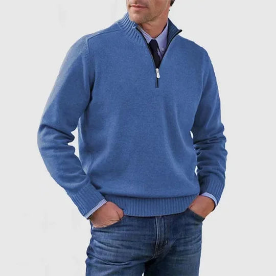 Clarkson New York Phalen Men's Classic Half Zip Sweater