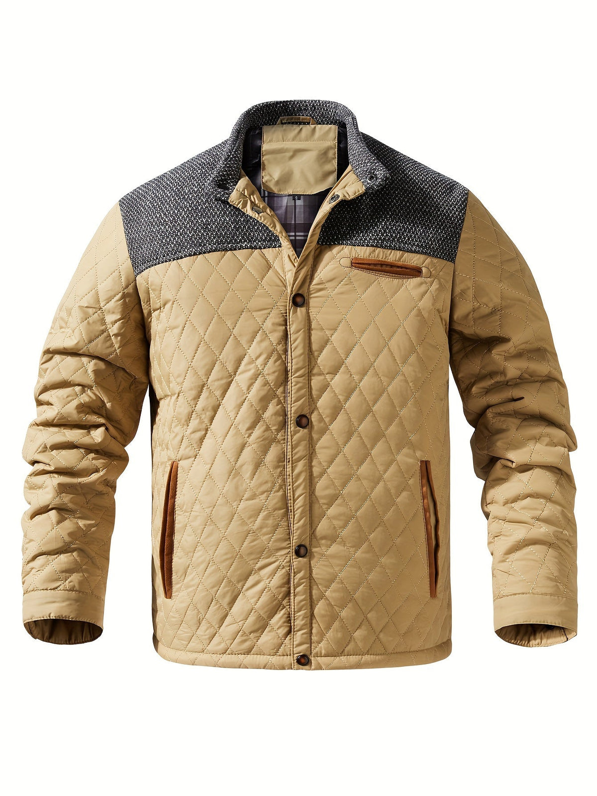 Harper & Wells Men's Gideon Quilted Stand-Collar Jacket