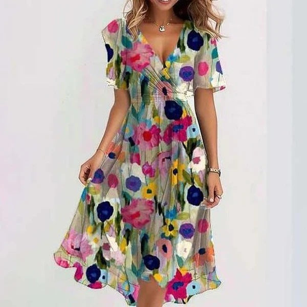 LumiNovi Summer Dress with Breathable Fabric and Flowy Silhouette