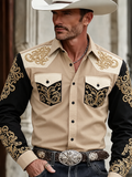 Men's Adrian Ornate Print Long Sleeve Shirt
