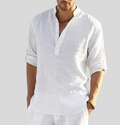 James New York Christopher Men's Relaxed Shirt with Open Collar