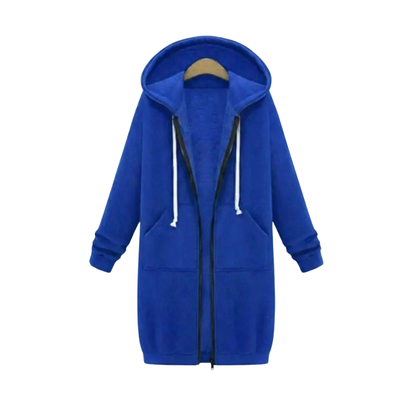 Caliboot Women's Longline Zip Hoodie Cozy Versatile Layering Piece