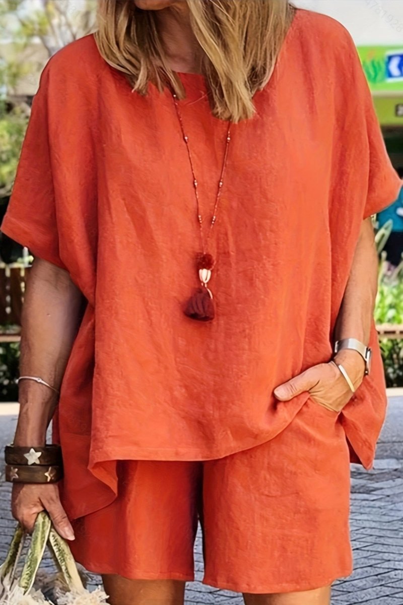 Luuza Relaxed Summer Co-Ord Leisure Set Two-Piece Outfit