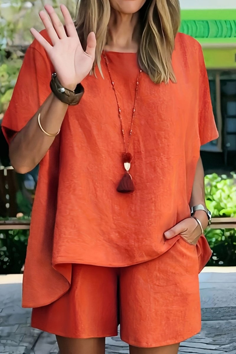 Luuza Relaxed Summer Co-Ord Leisure Set Two-Piece Outfit