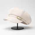 Women’s Faux Leather Fashion Cap – Parisian Style Beret