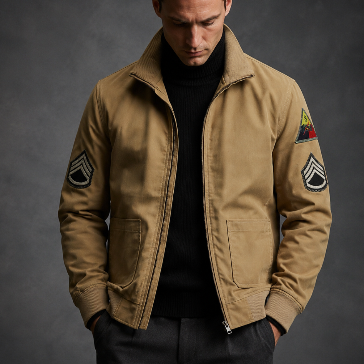 Men's Winslow Military Inspired Bomber Jacket