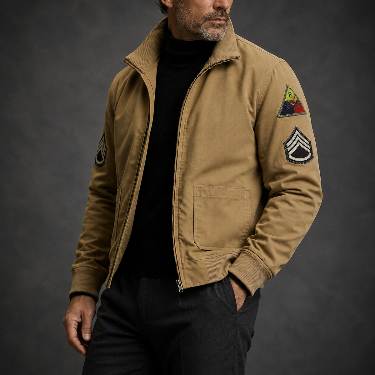 Men's Winslow Military Inspired Bomber Jacket