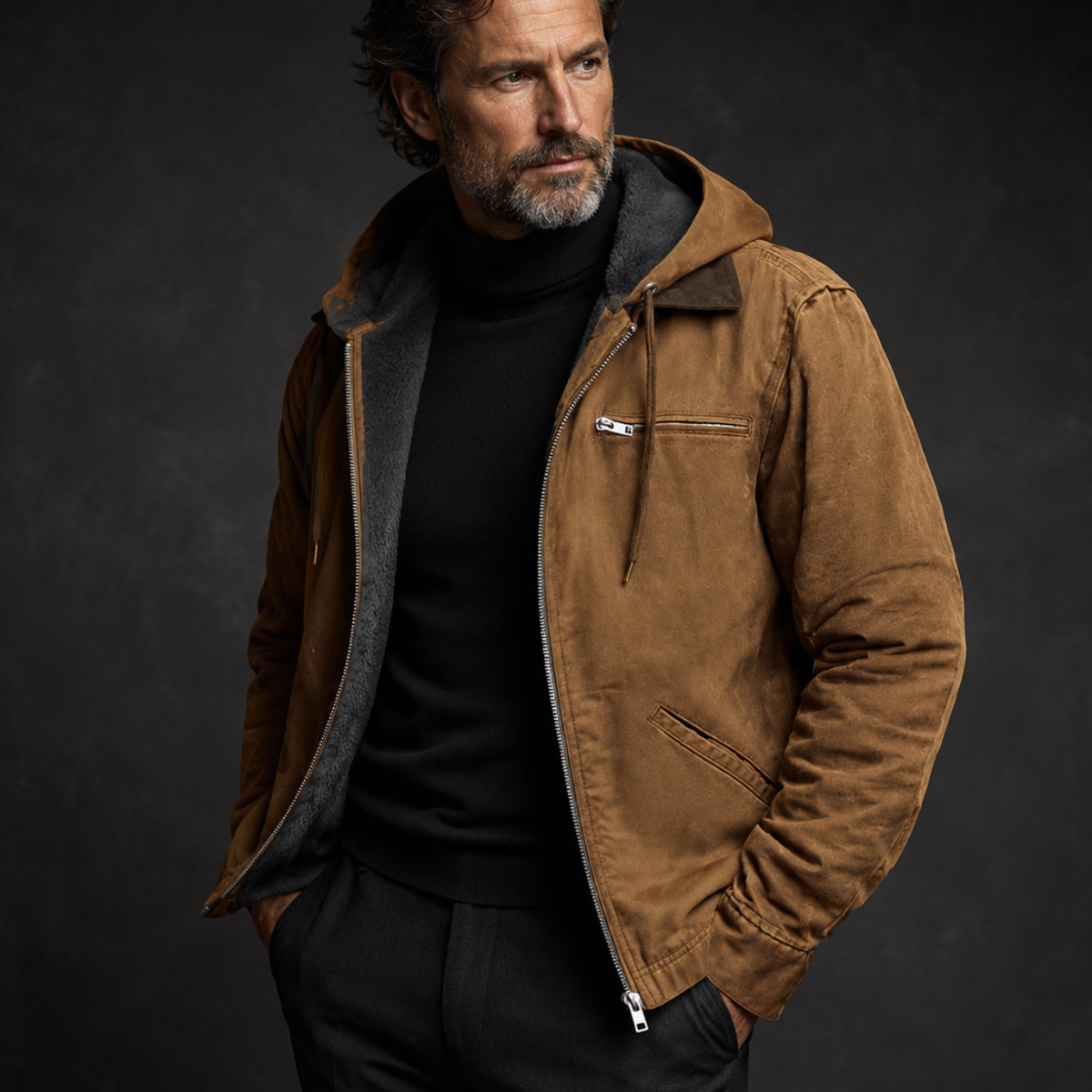 Haven Beck Men's Everett Drawstring Heavyweight Jacket