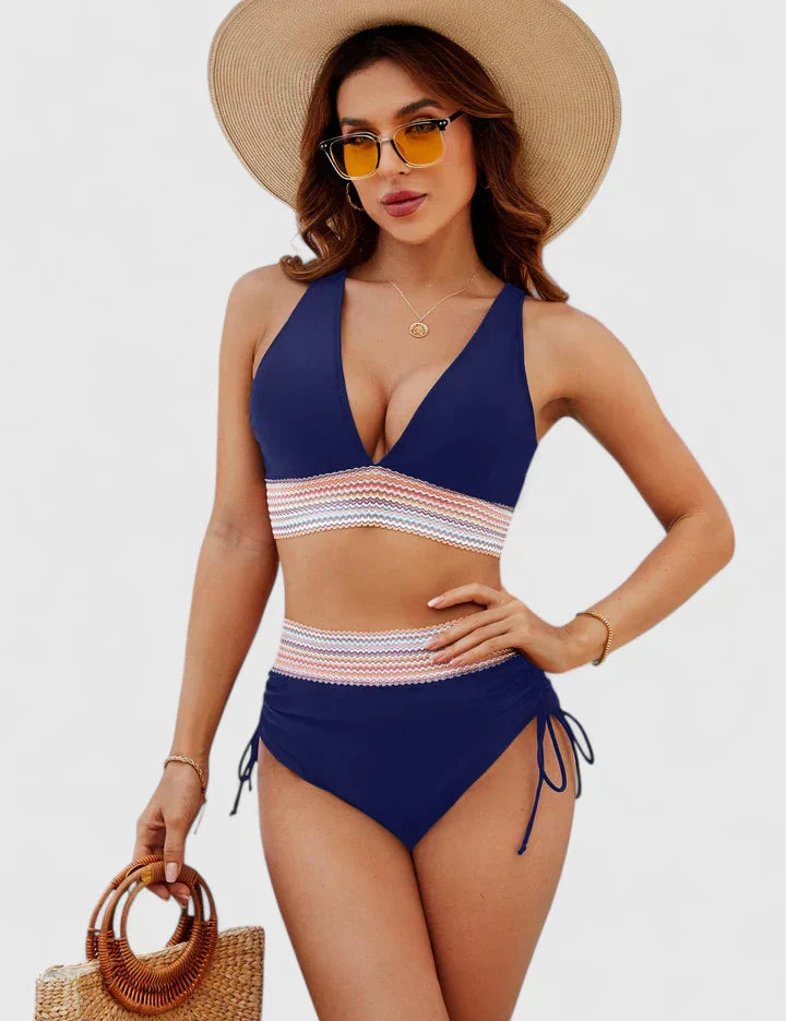 Jayzelliah Elegant High-Waisted Bikini Set with Tummy Control