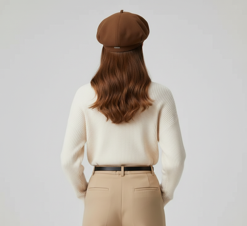 Women’s Faux Leather Beret Hat – Classic French Style with Structured Fit