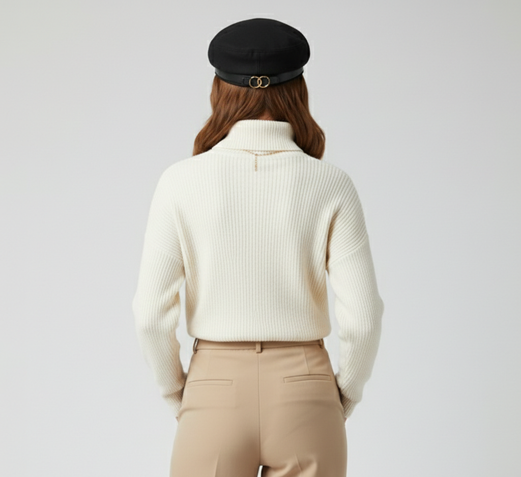 Women’s Faux Leather Newsboy Hat – Classic Parisian Style Cap