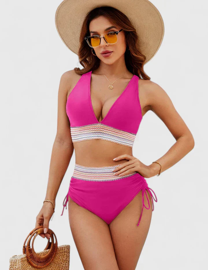 Jayzelliah Elegant High-Waisted Bikini Set with Tummy Control