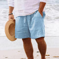 Haven Beck Luca Men's Linen Drawstring Casual Shorts Solid Color